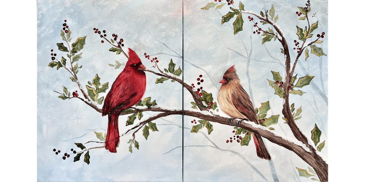 Christmas Cardinals Date Night - Paint and Sip in Boston | Classpop!™, 27 December | Event in Lexington