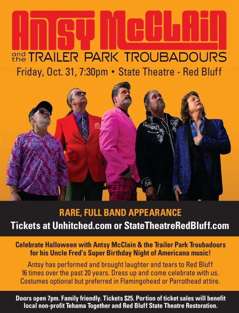 Antsy McClain and The Trailer Park Troubadours, 30 October | Event in Red Bluff | AllEvents