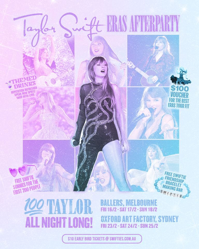 Taylor Swift Eras Tour Afterparty - Melb Saturday Night 2, Ballers