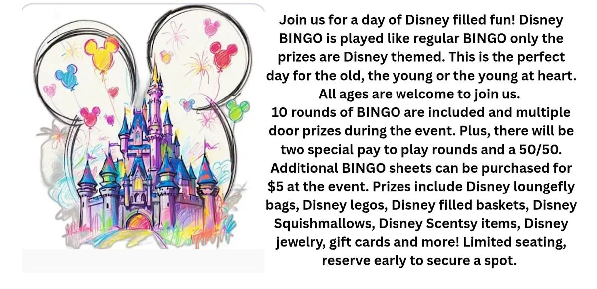 Disney Bingo & Milkshakes!, 11 January | Event in Ellicott City | AllEvents