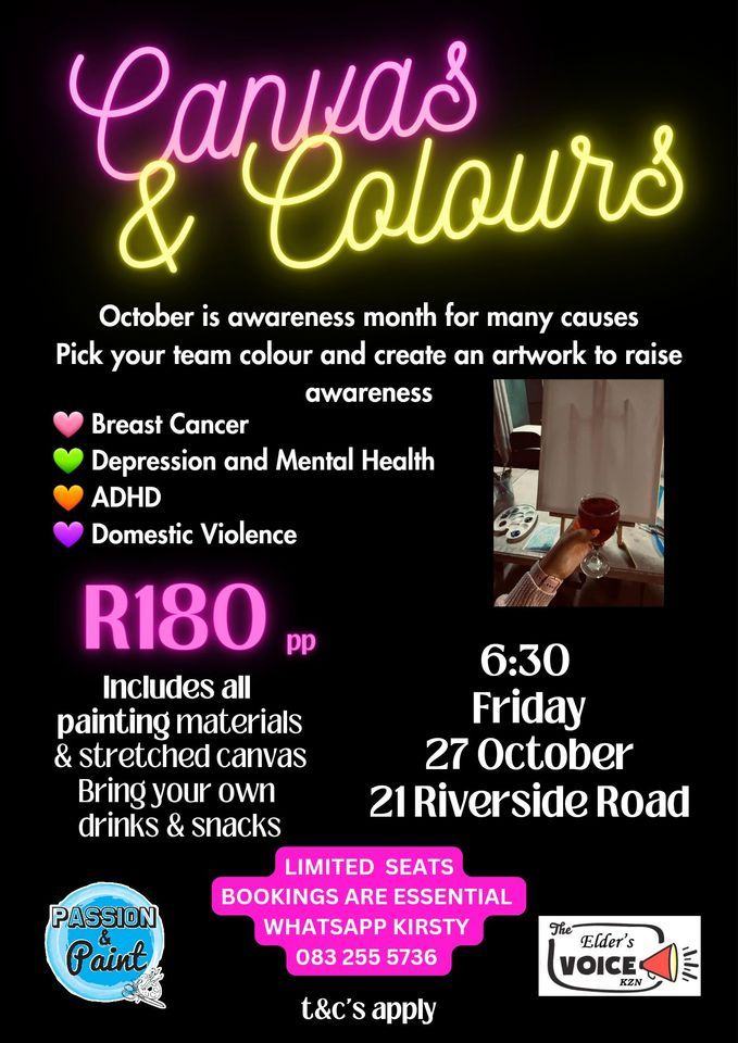Canvas & Colours, 21 Riverside Road Amanzimtoti , October 27 2023