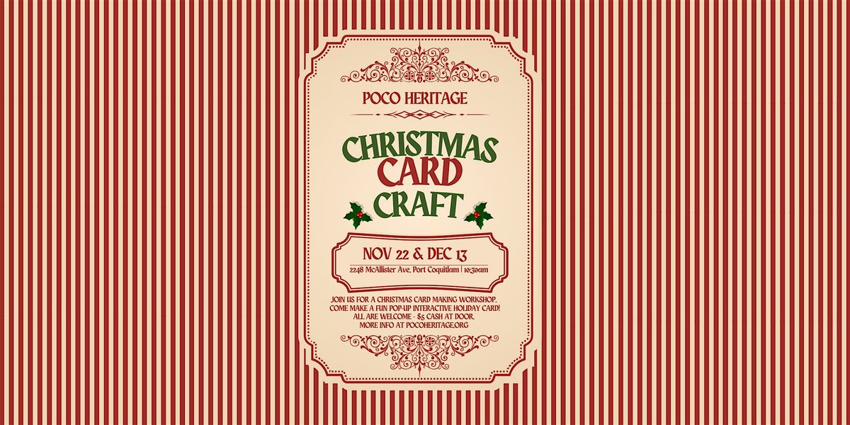 Pop Up Christmas Card Craft Workshop, 13 December | Event in Port Coquitlam | AllEvents