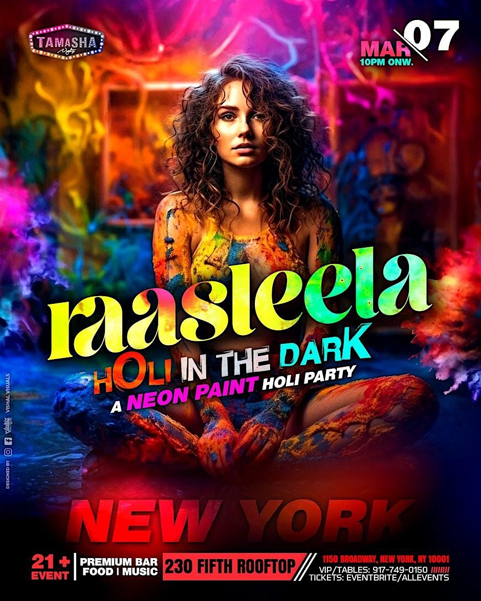 Blue Glove Presents: #1 NYC RAASLEELA BOLLYWOOD HOLI IN THE DARK |230 FIFTH