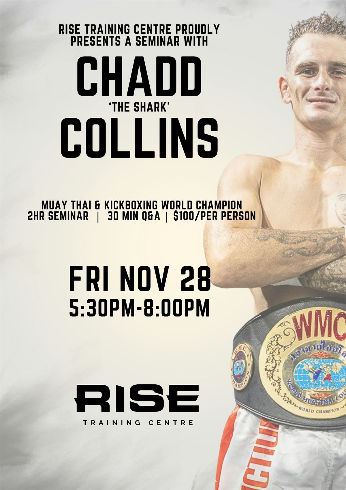 Chadd Collins Seminar at RISE, 28 November | Event in Pialba | AllEvents