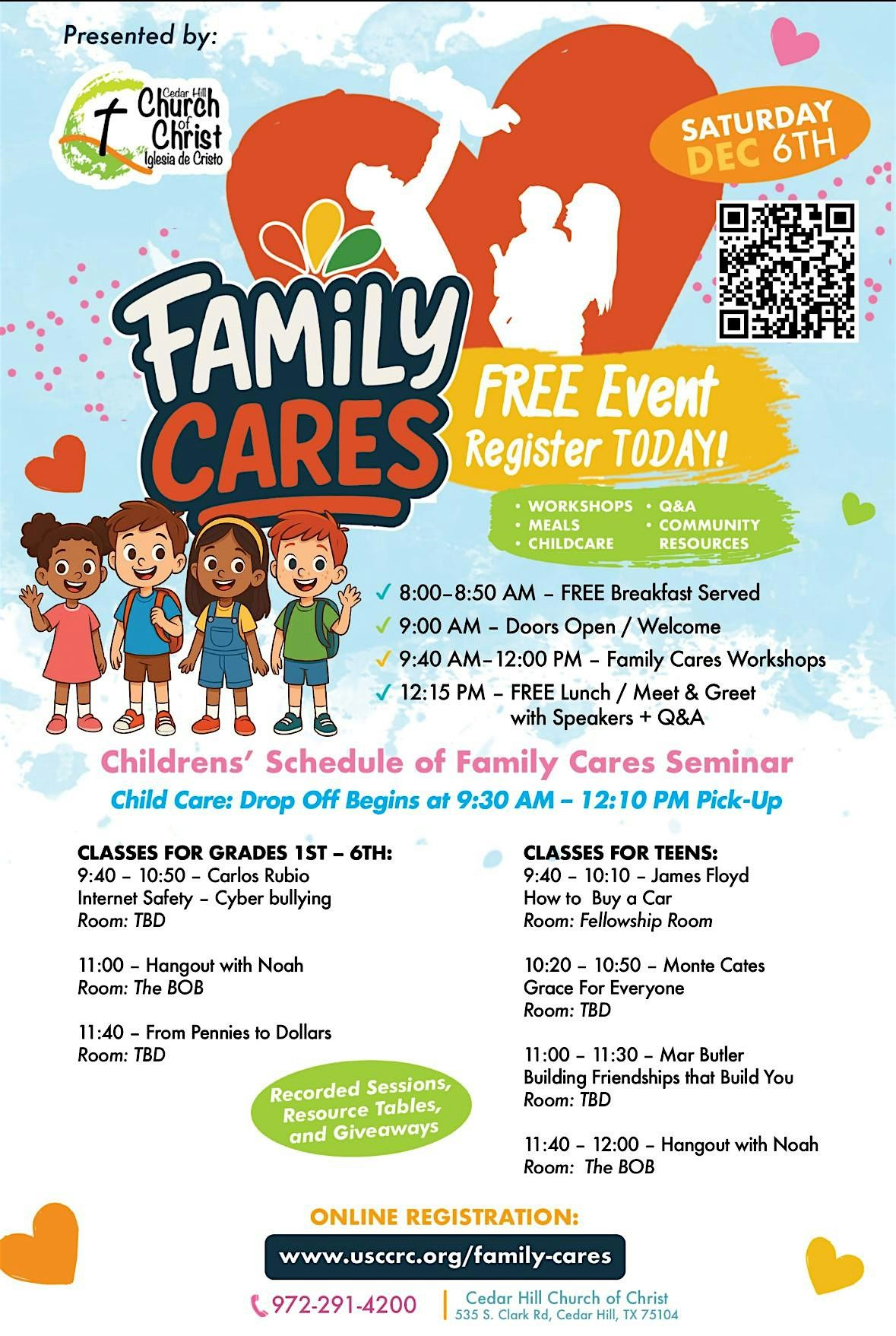 Family Cares, 6 December | Event in Cedar Hill | AllEvents