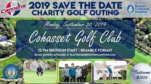 Boston Cannons Charity Golf Outing At Cohasset Golf Club Cohasset