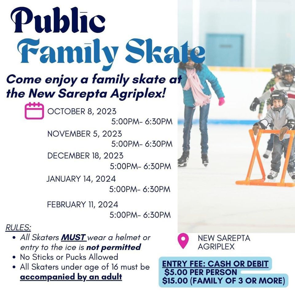 Public skate night , New Sarepta Agriplex Arena, Beaumont, January 14