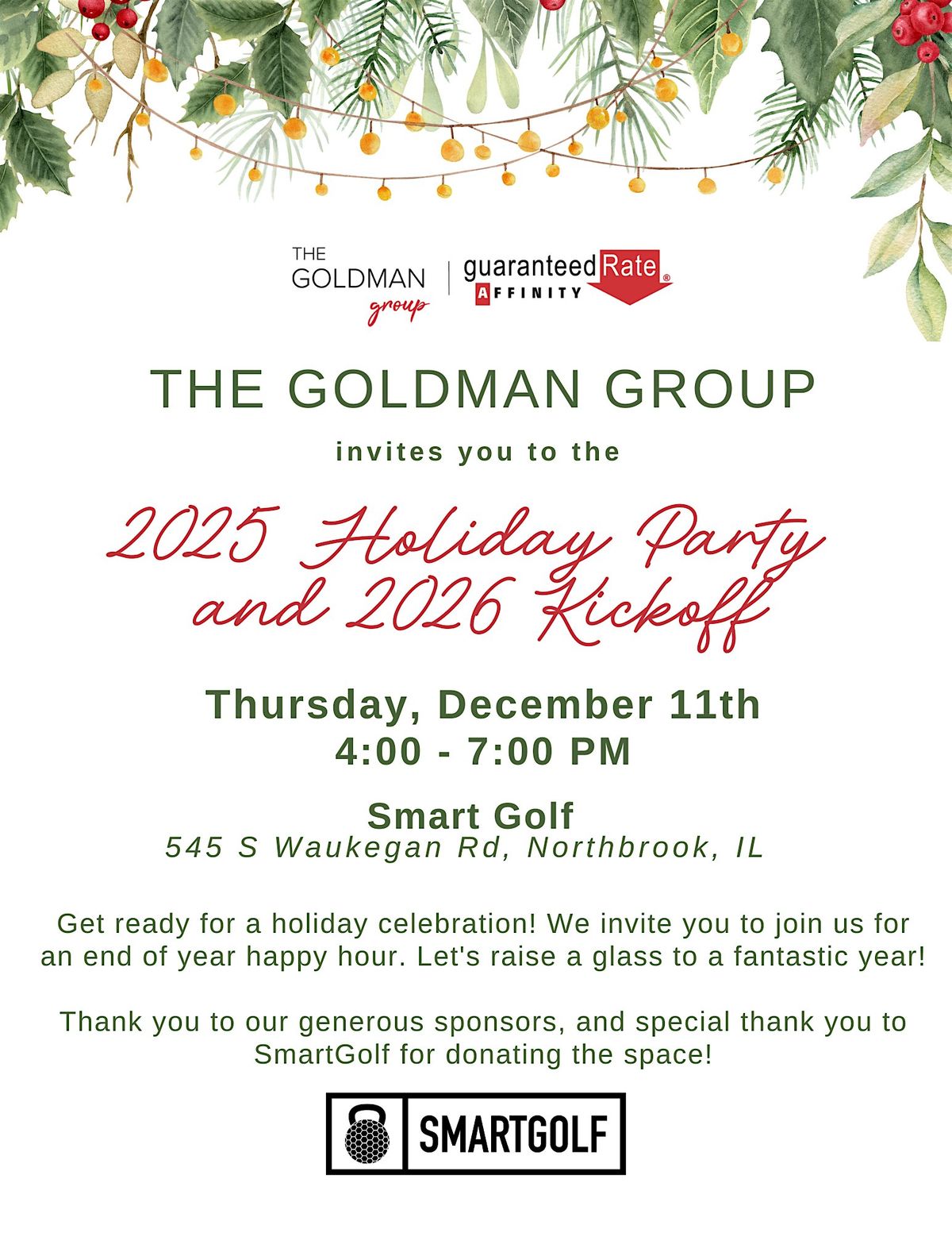 2025 Holiday Party  and 2026 Kickoff, 11 December | Event in Northbrook | AllEvents