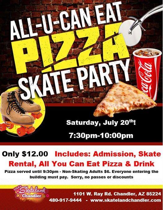 AllUCan Eat Pizza Skate! at Skateland Chandler Roller Skating