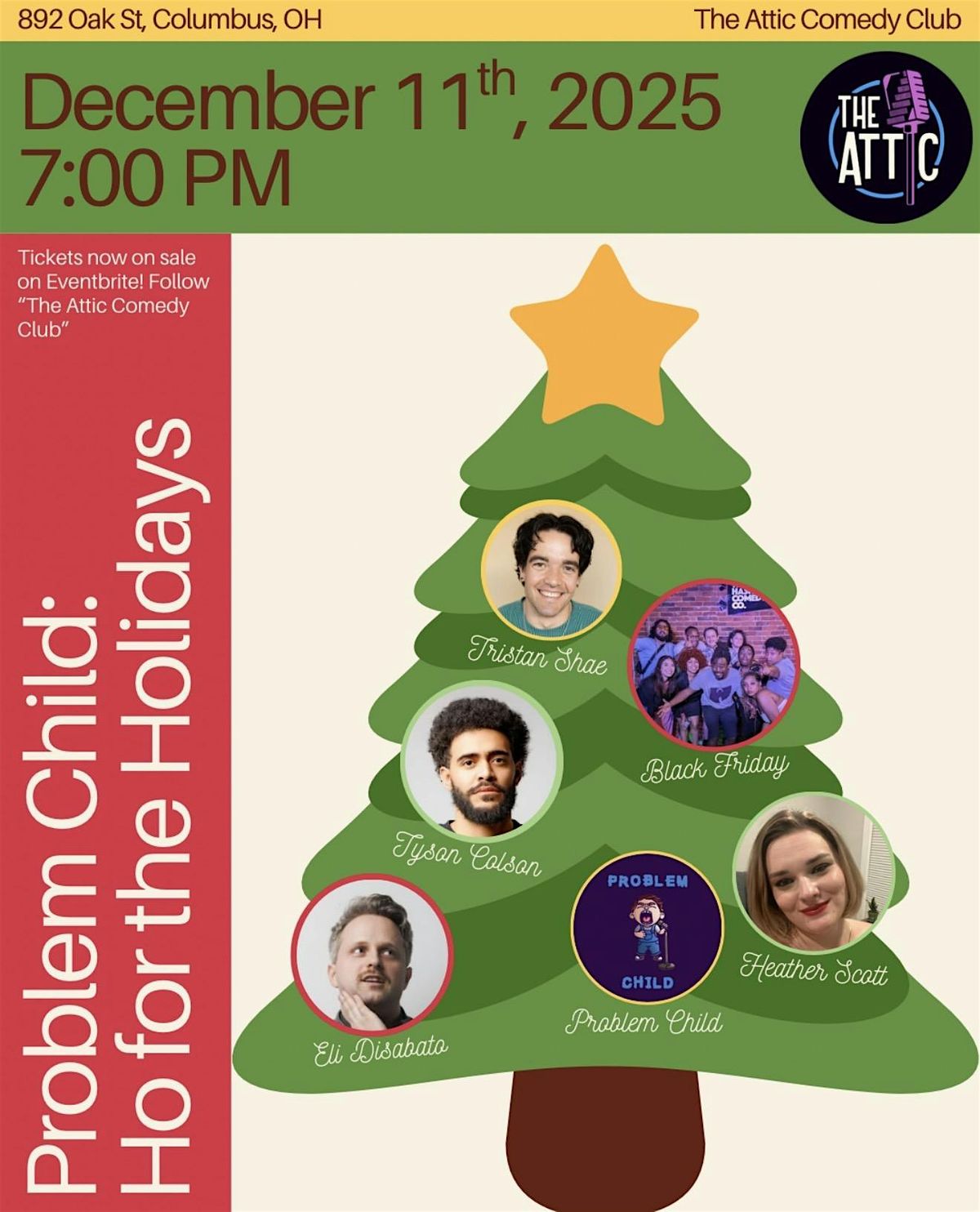 Problem Child: HO for the Holidays! A Comedy Showcase!, 11 December | Event in Columbus | AllEvents
