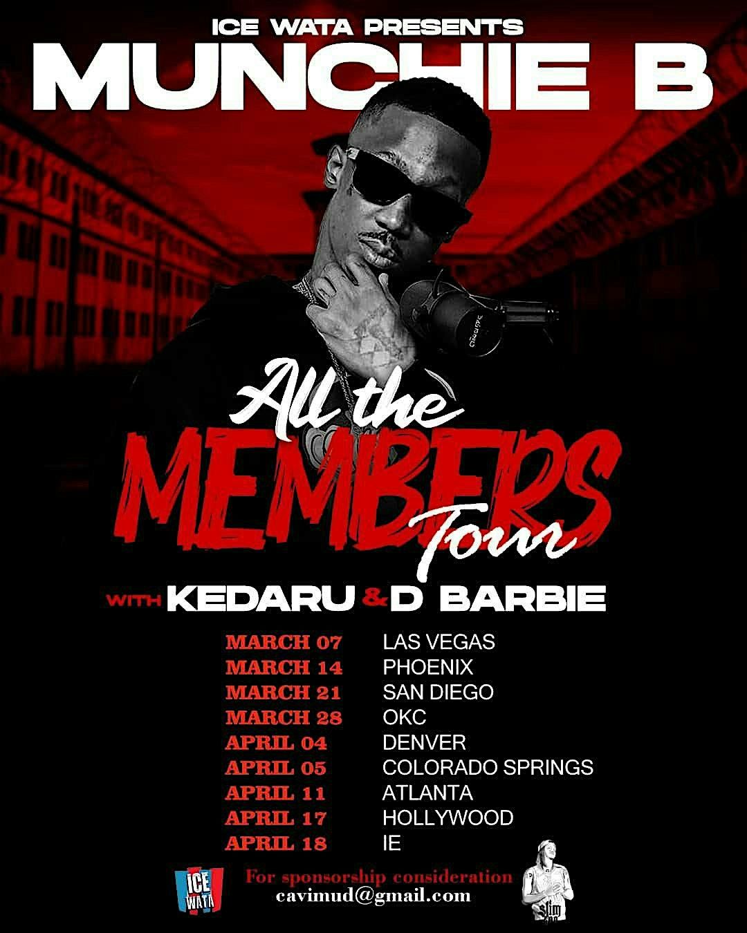Munchie B’s “All the members tour”, 21 March | AllEvents