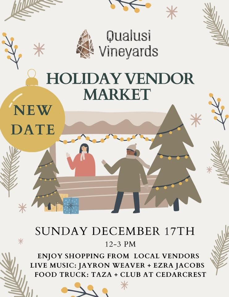 Holiday Vendor Market (NEW DATE), Qualusi Vineyards, Acworth, 17 December 2023 AllEvents.in