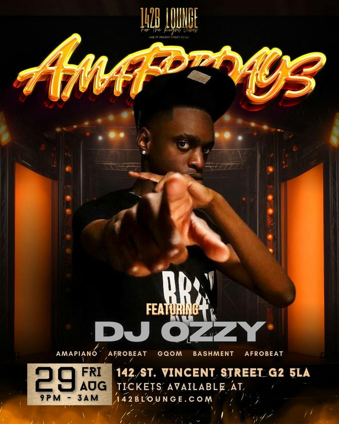 🔥 AMAFRIDAYS🔥 🎧  OZZY ON THE DECKS✨, 29 August | Event in Glasgow | AllEvents