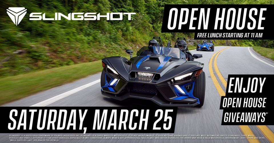 Slingshot Ride With Us OPEN HOUSE, RideNow 25 March 2023