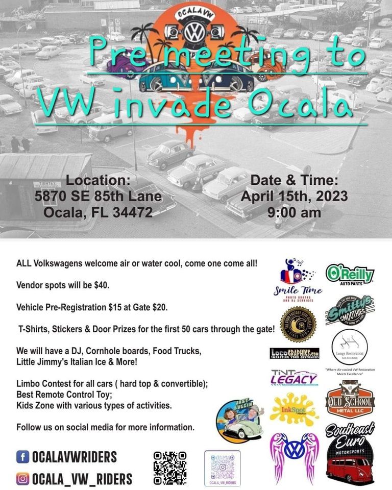 Pre Meeting for VW invade Ocala car show., Dollar General, Ocala, April