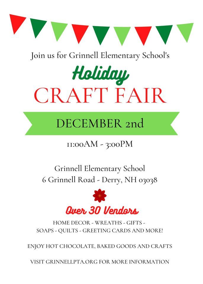 Holiday Craft Fair at Grinnell Elementary, Grinnell School, Derry