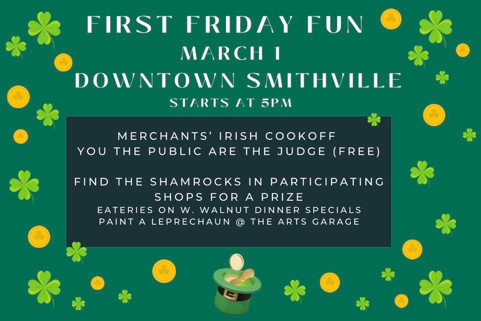 FIRST FRIDAY SMITHVILLE March 1ST, Downtown SmithvilleTn, March 1