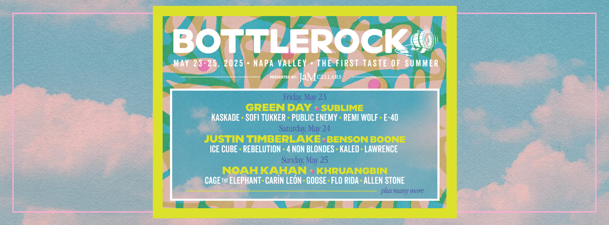 2025 BottleRock Festival - 3 Day Pass at Napa Valley Expo, 23 May | Event in Napa | AllEvents
