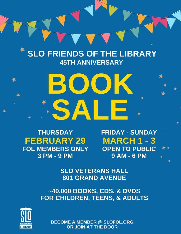 SLO Friends of the Library Book Sale, SLO Vets Hall, San Luis Obispo, 1