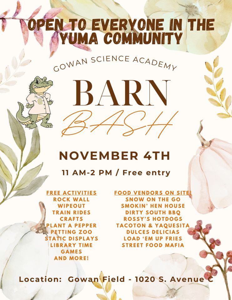 Gator Barn Bash, Gowan Science Academy, Yuma, 4 November 2023