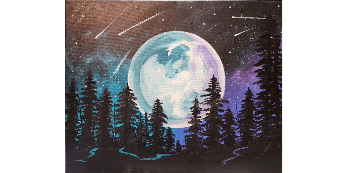 Full Moon Over the Pines - Paint and Sip in Sacramento | Classpop!™, 23 January | Event in Elk Grove | AllEvents