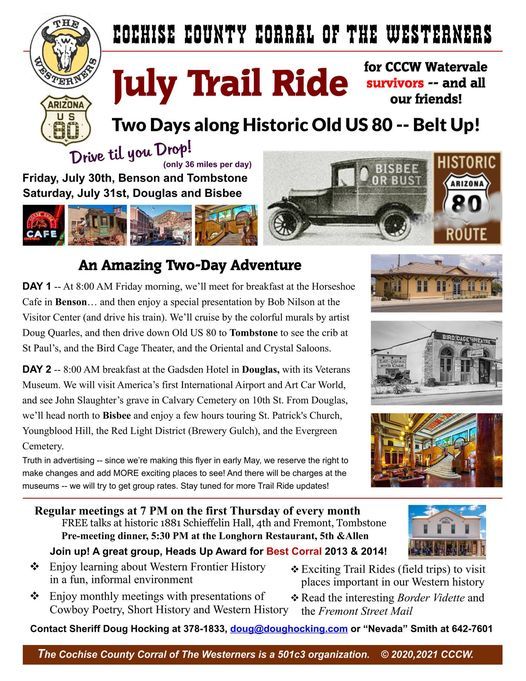 July Trail Ride, Part 2, Hwy 80 Bisbee to Douglas, Bisbee, AZ, Tempe