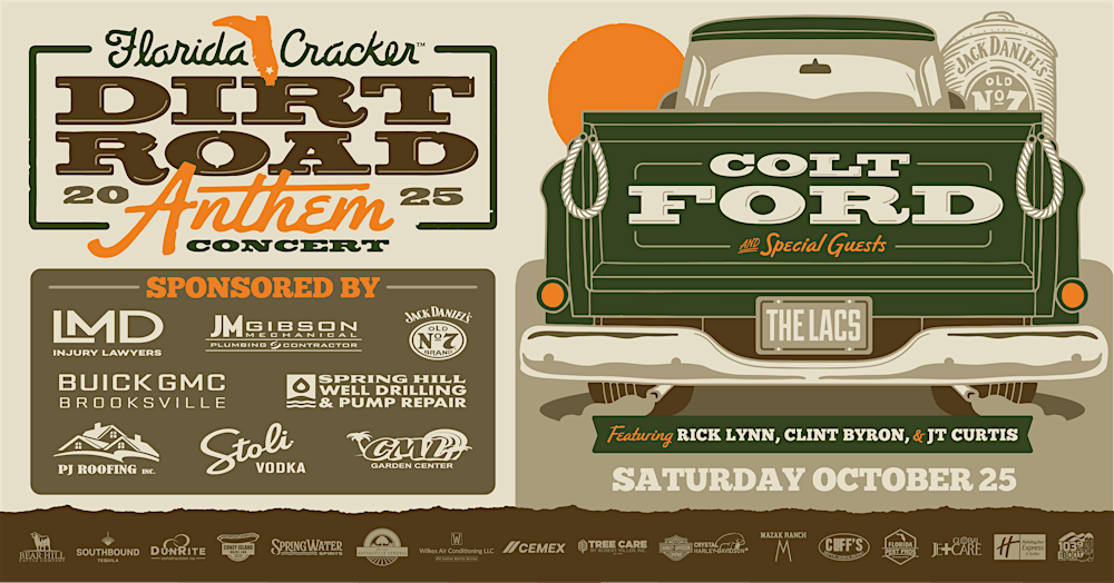Colt Ford & The Lacs - Florida Cracker Dirt Road Anthem Concert in Brooksville, 25 October | Event in Brooksville