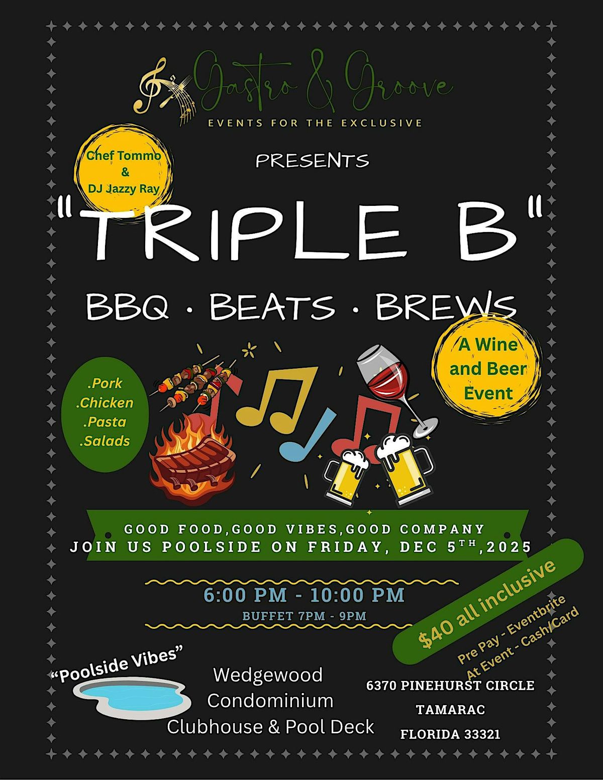Triple B- BBQ, Beats & Brews, 5 December | Event in Tamarac | AllEvents