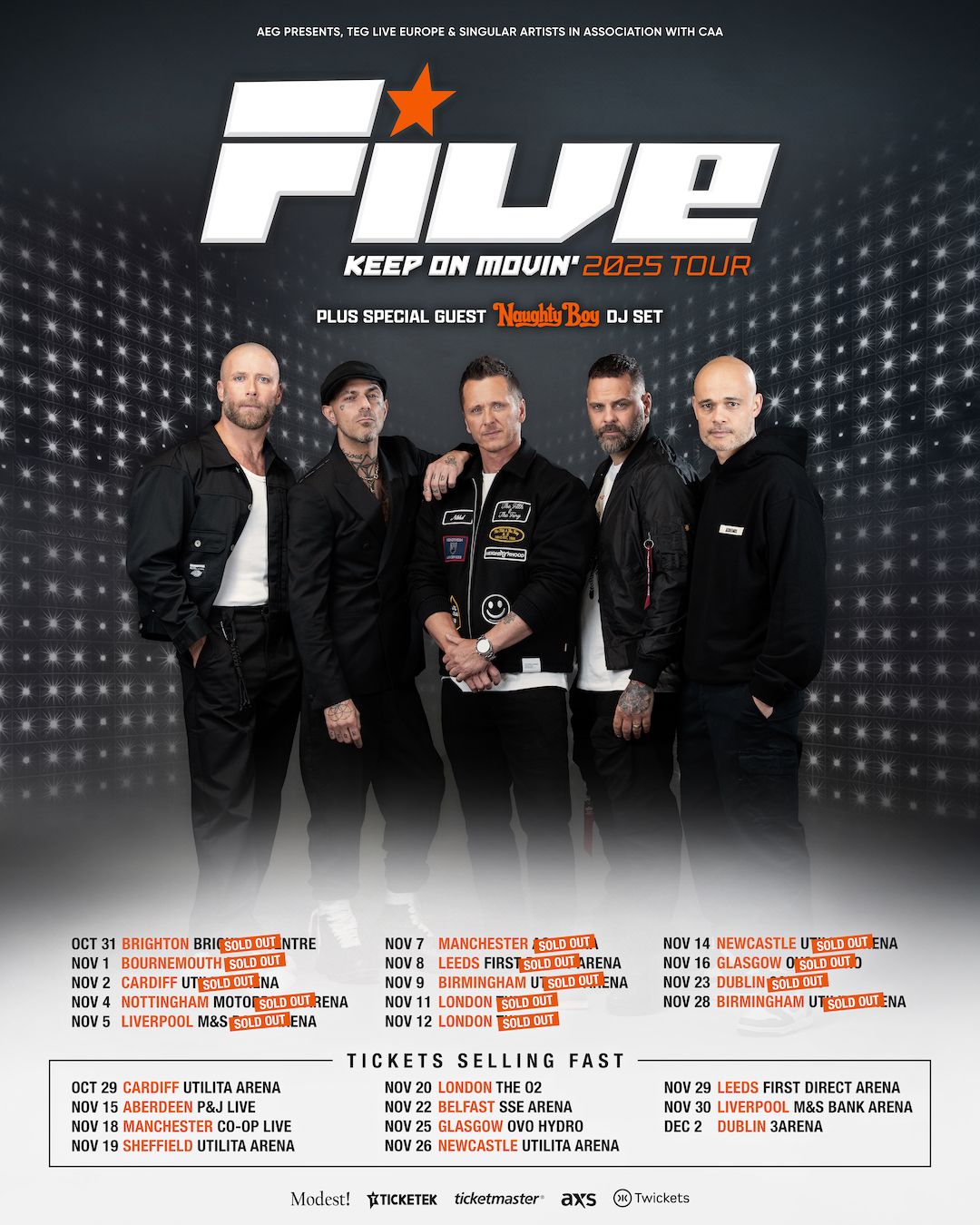 Five Sheffield Tickets, 19 November | Event in Sheffield | AllEvents