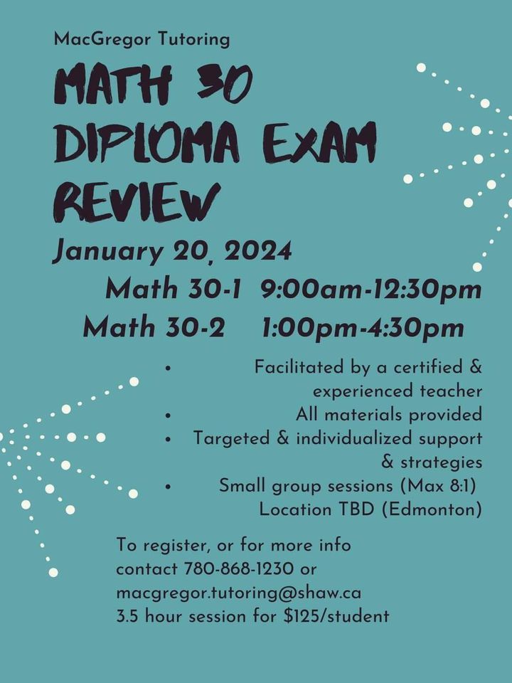 Math 30 1 Diploma Prep Riverbend Edmonton January 20 2024 AllEvents in Math 30 1 diploma prep riverbend edmonton january 20 2024 allevents in