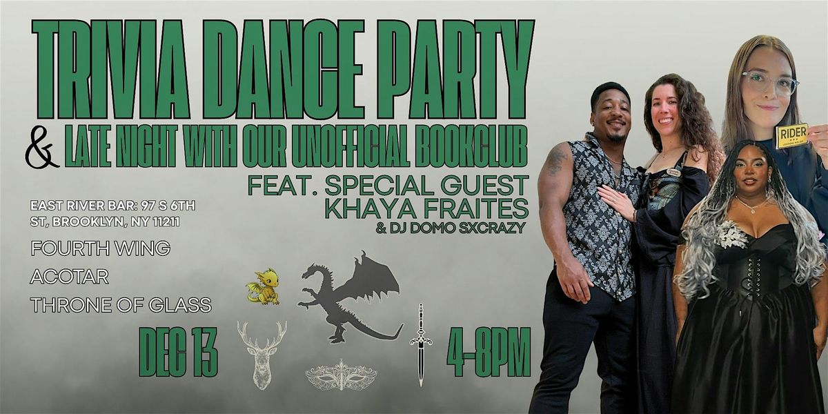 Trivia Dance Party & Late Night with Our Unofficial Bookclub, 13 December | Event in Brooklyn | AllEvents