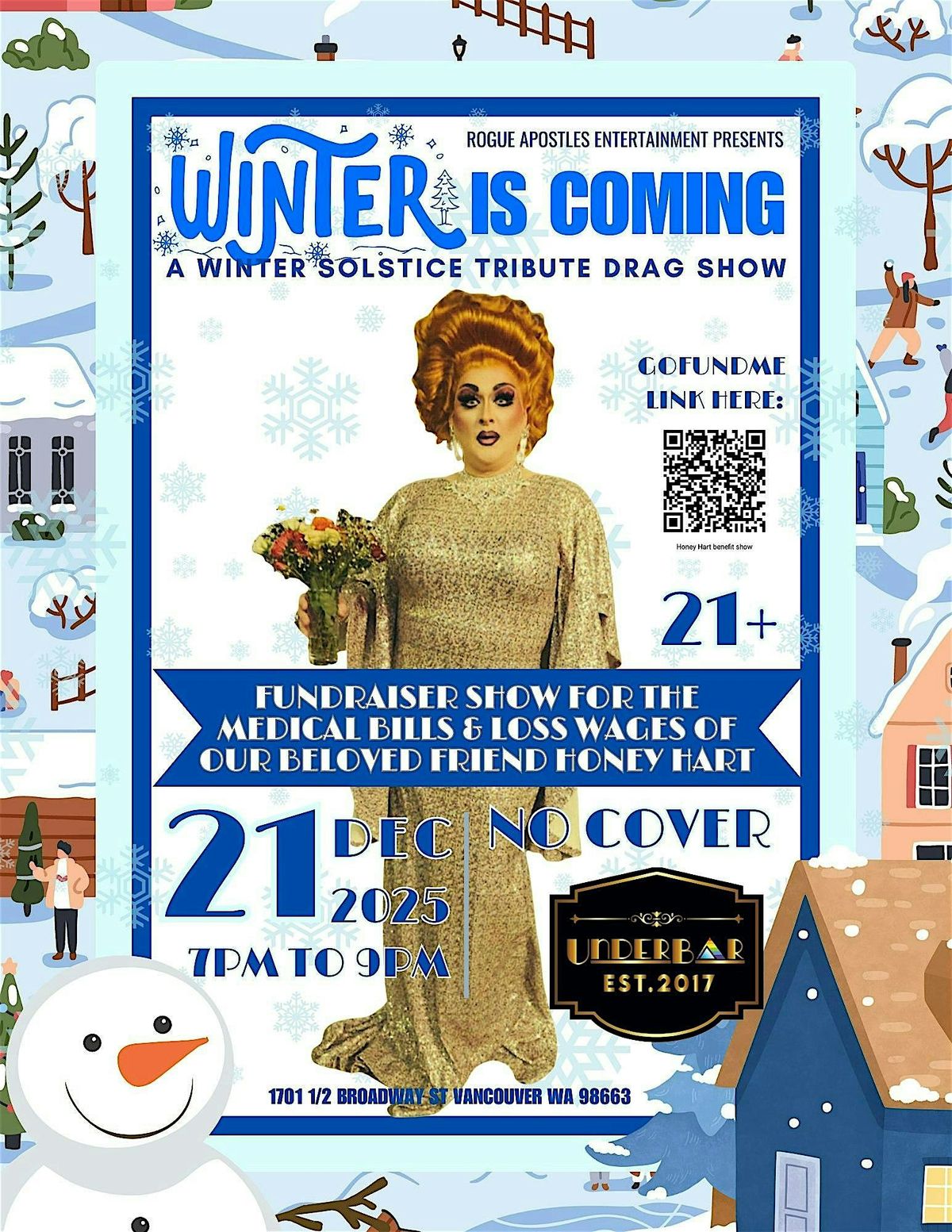 Winter Is Coming: A Winter Solstice Tribute Drag Show At UnderBar, 21 December | Event in Vancouver | AllEvents