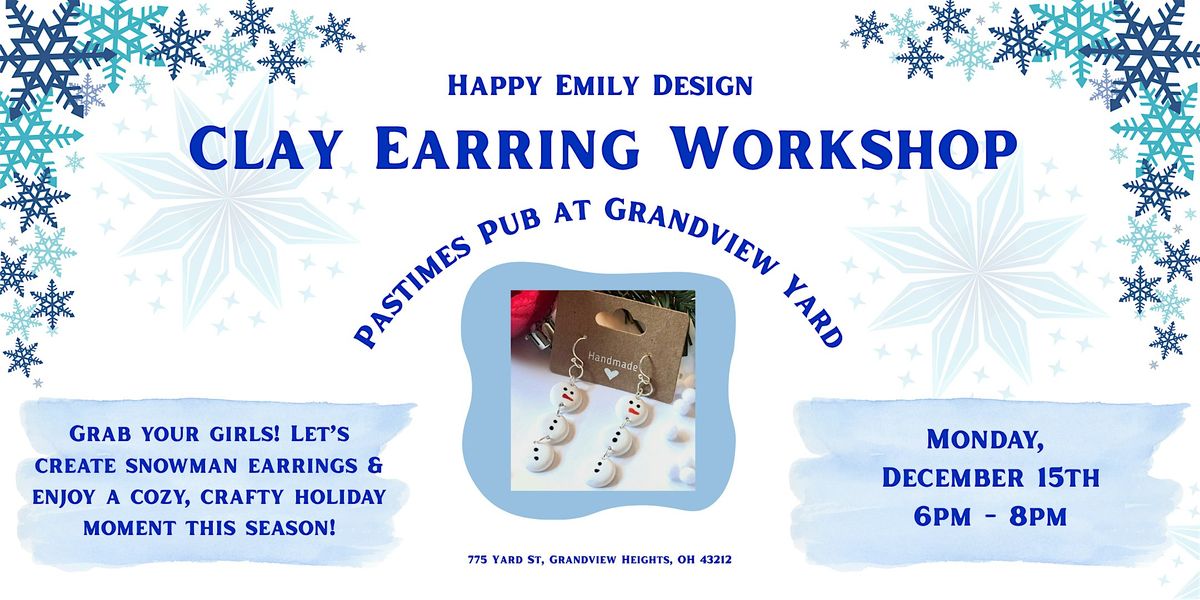 Clay Earring Workshop at Pastimes, 15 December | Event in Grandview Heights | AllEvents