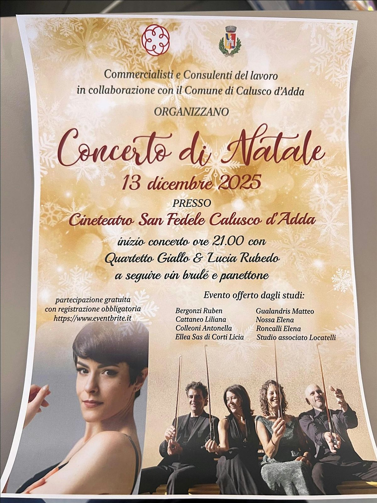 Concerto di Natale 2025, 13 December | Event in Calusco d'Adda | AllEvents