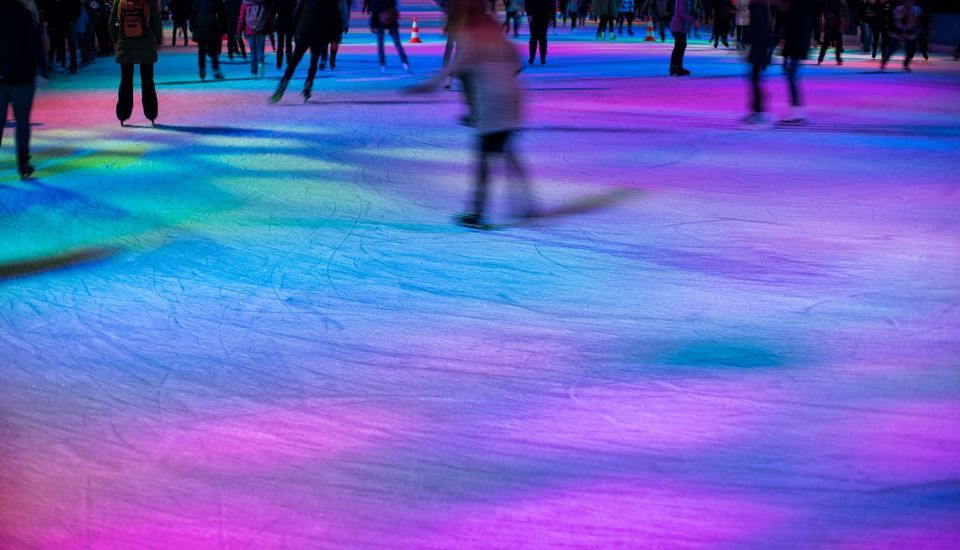 Late Skate for New Years Eve, Inner Harbor Ice Rink, Baltimore ...