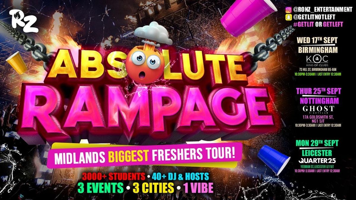 Absolute Rampage - Multi Event Package, 17 September | Event in Nottingham | AllEvents