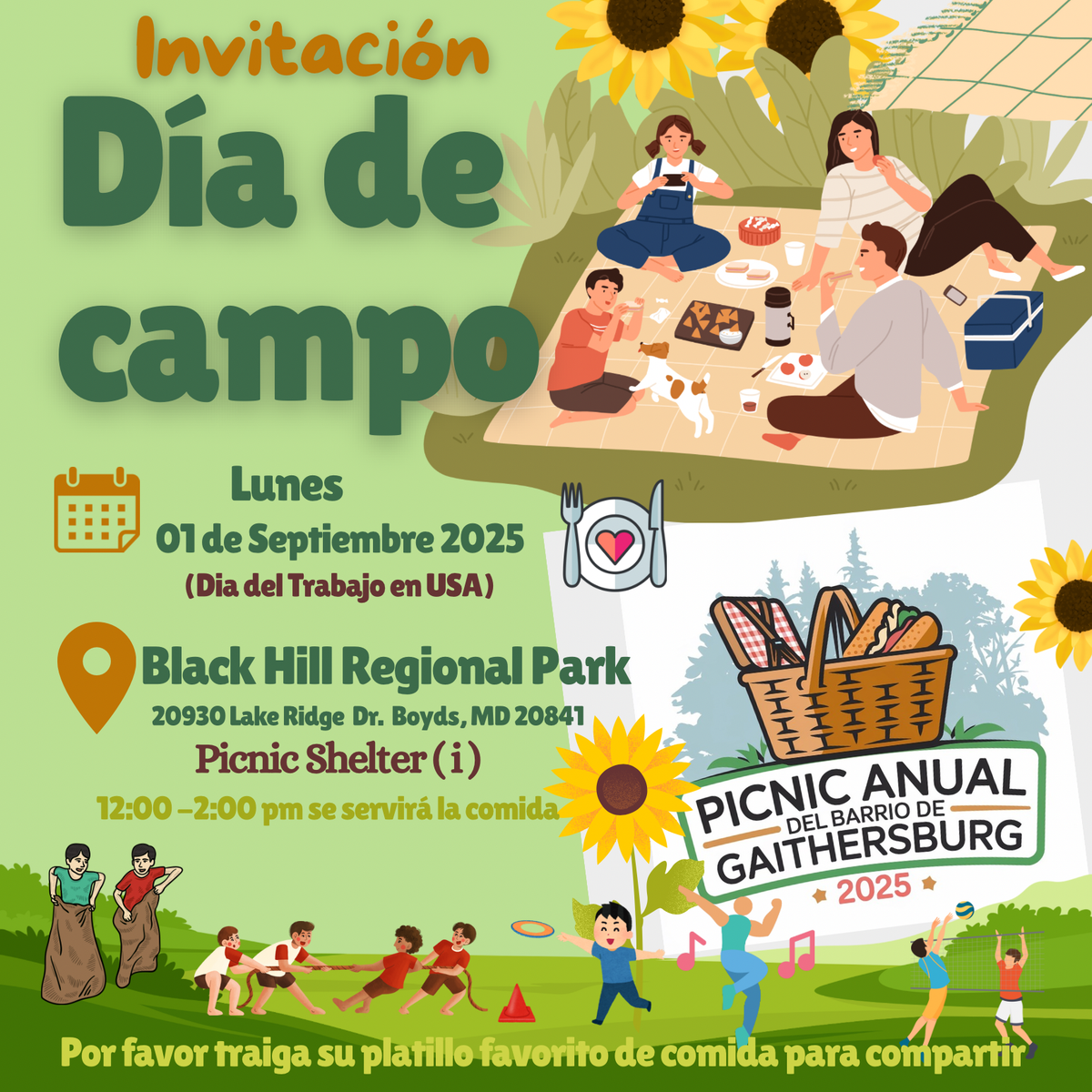 Picnic Anual del Barrio de Gaithersburg, 1 September | Event in Boyds | AllEvents