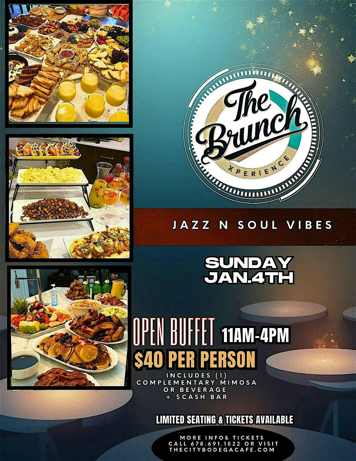 THE BRUNCH XPERIENCE Jazz & Soul Vibes, 4 January | Event in Grayson | AllEvents