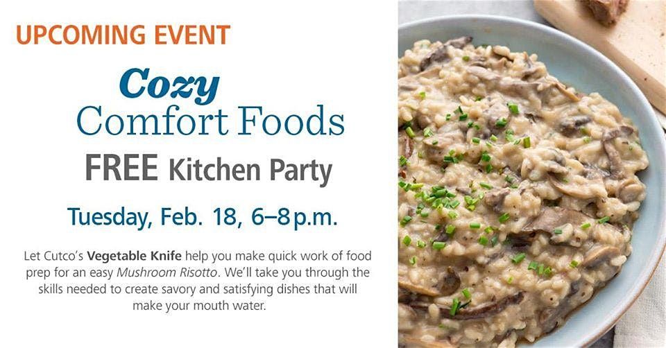 Free Kitchen Party Cozy Comfort Foods At Cutco Kitchen Houston