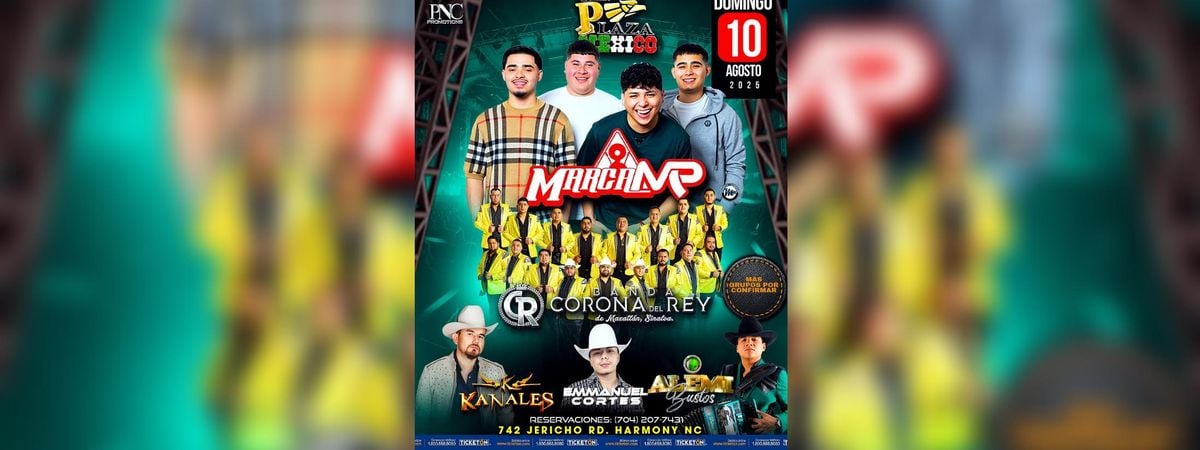 MARCA MP, BANDA CORONA DEL REY DE MAZATLAN, SINALOA Y MAS, 10 August | Event in Harmony | AllEvents