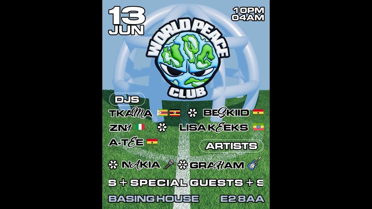 World Peace Club, 13 June | Event in London | AllEvents