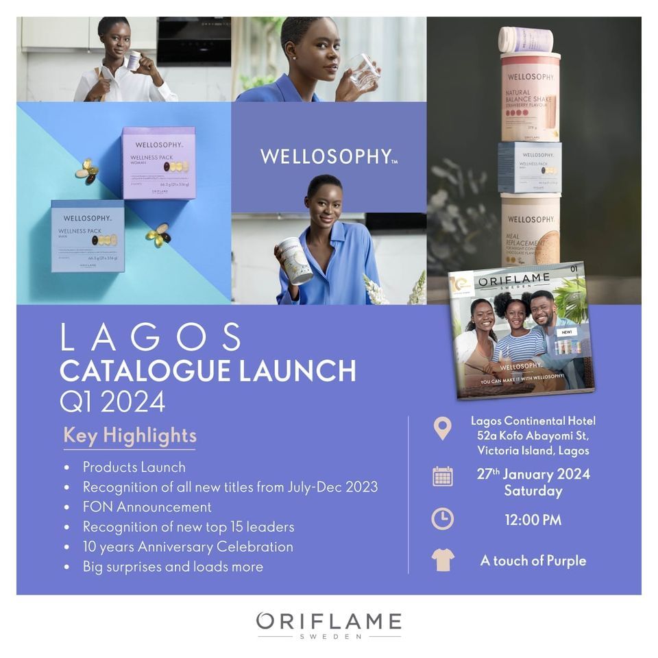 Oriflame Lagos Catalogue launching , Lagos Continental, 27 January 2024