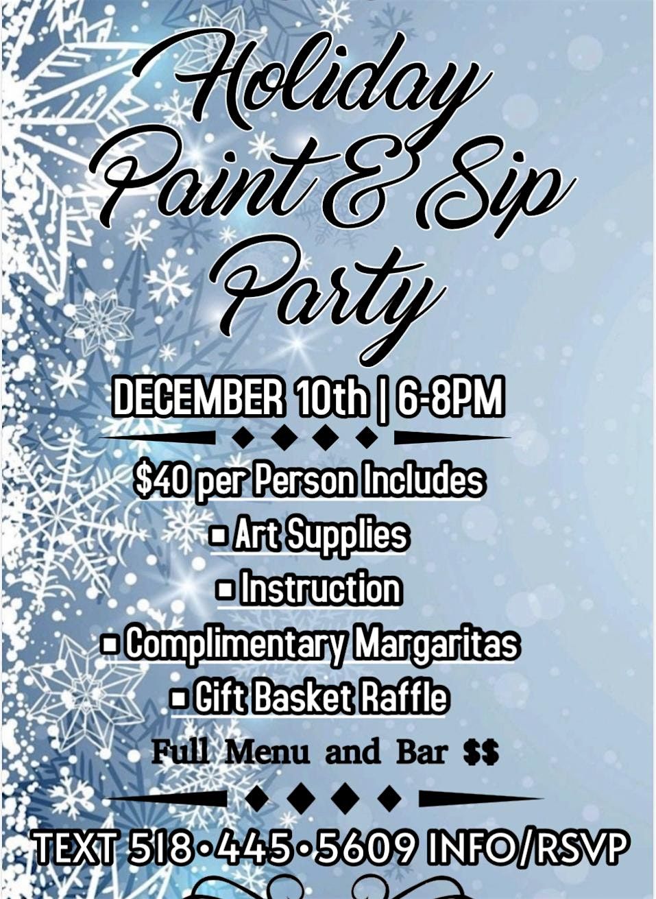Holiday Paint and Sip, 10 December | Event in Clifton Park | AllEvents
