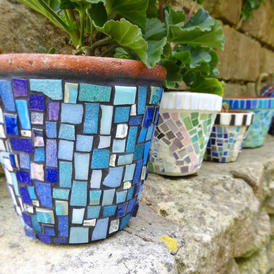 J Institute Mosaic Tile Plant Pot Jewish Community Alliance