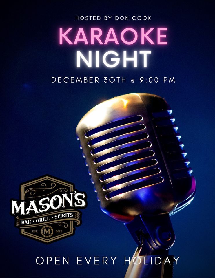 Karaoke Night hosted by Don Cook, Mason's Bar & Grill, Beachwood