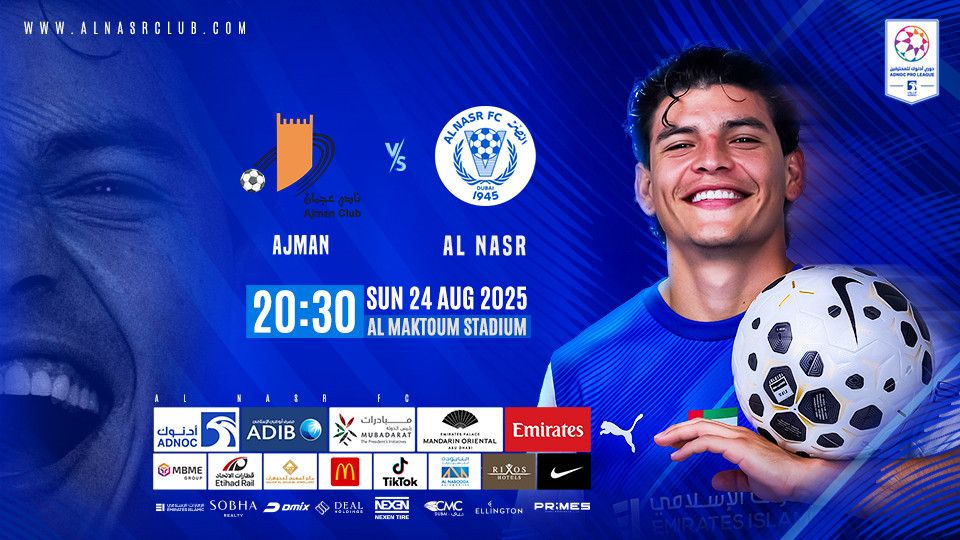 Al Nasr FC vs Ajman FC, 24 August | Event in Dubai | AllEvents
