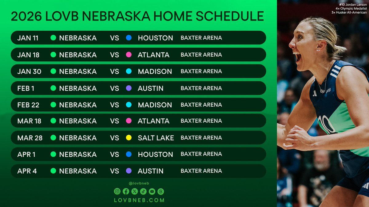 LOVB Nebraska vs. LOVB Atlanta, 17 January | Event in Omaha | AllEvents
