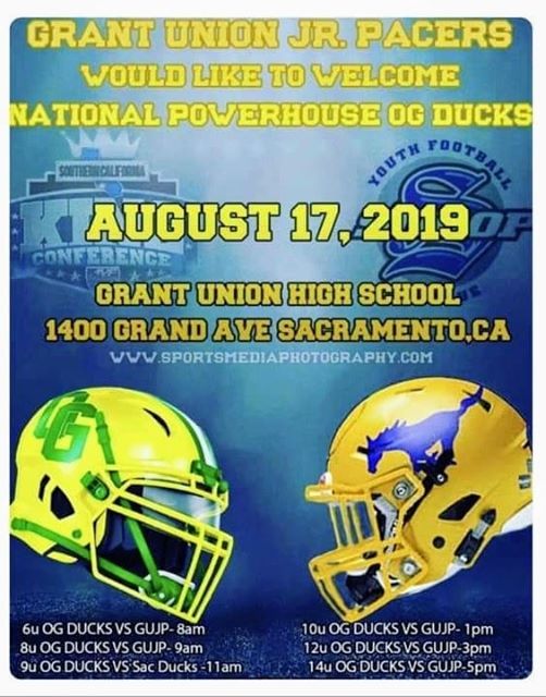 O G Ducks Vs Grant Jr Pacers At Grant High School Football Field
