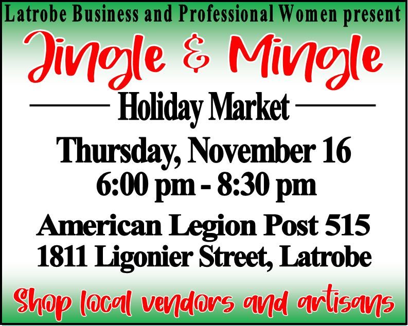 Jingle & Mingle Holiday Market, 1811 Ligonier St, Latrobe, PA 15650