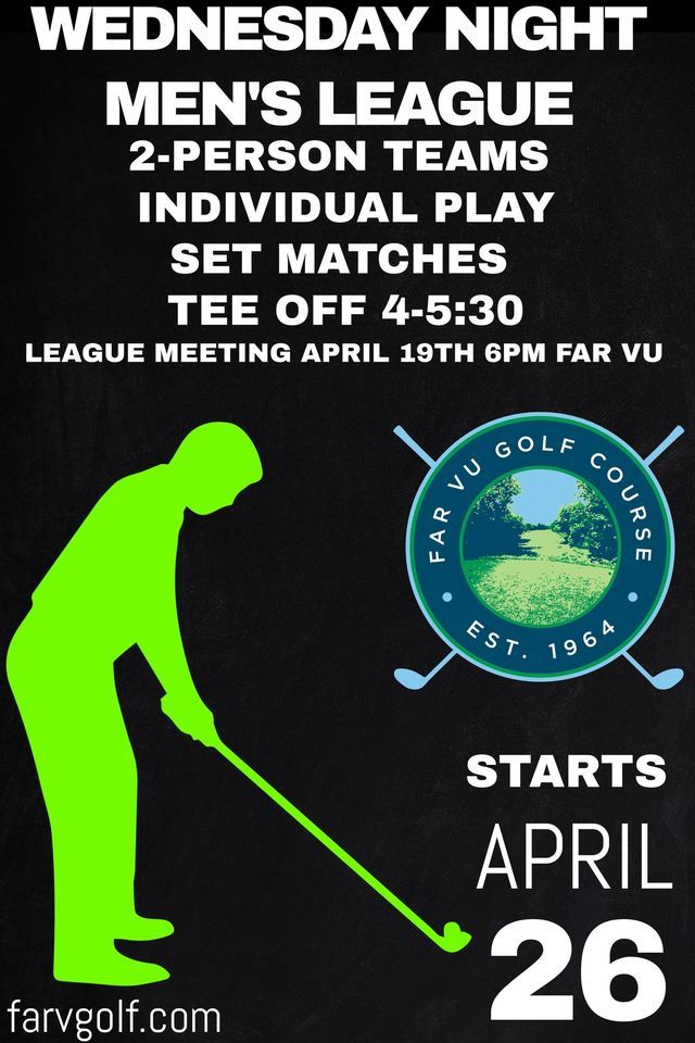 Wednesday Night Mens League Far Vu Golf Course Oshkosh April 26 